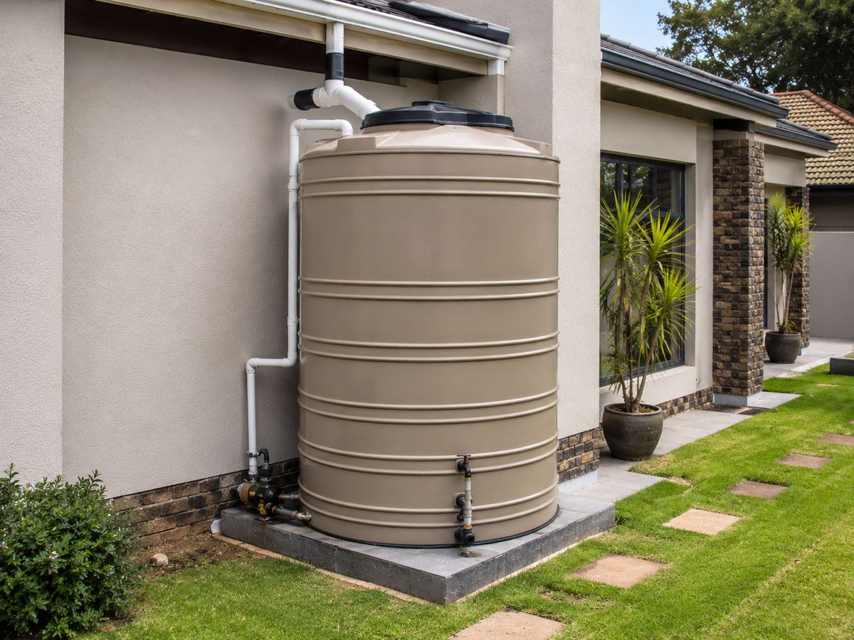 Water tank or rainwater collection installation
